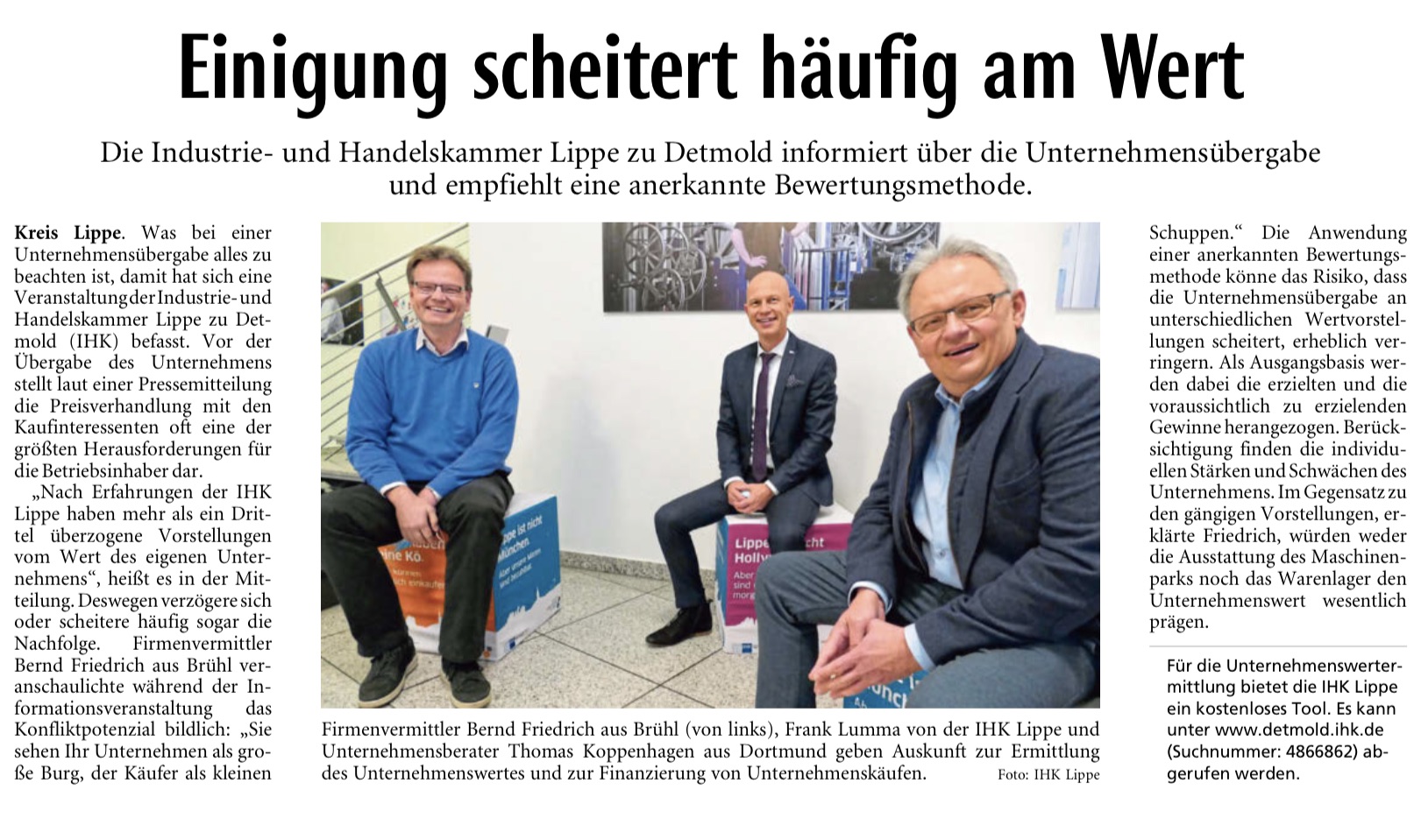 Lippische Zeitung Artikel