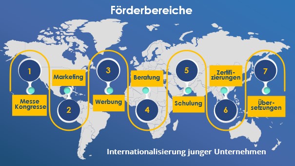 Förderbereiche zur Internationalisierung